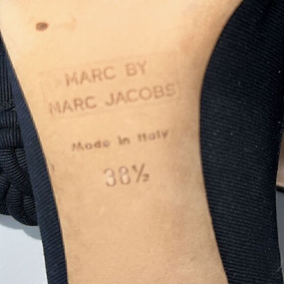 Marc by Marc Jacobs Black Stretchy Band Rope Floral Heels - Picture 8 of 8